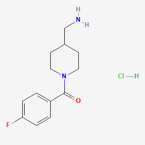 molecular formula C13H18ClFN2O B3027408 [4-(Aminomethyl)piperidin-1-yl](4-fluorophenyl)methanone hydrochloride CAS No. 1286272-94-3