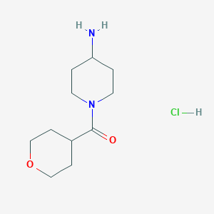 (4-Aminopiperidin-1-yl)(tetrahydro-2H-pyran-4-yl)methanone hydrochloride