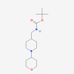 molecular formula C16H30N2O3 B3027410 叔丁基[1-(四氢-2H-吡喃-4-基)哌啶-4-基]甲基氨基甲酸酯 CAS No. 1286273-13-9