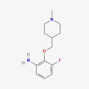 molecular formula C13H19FN2O B3027416 3-Fluoro-2-[(1-methylpiperidin-4-yl)methoxy]aniline CAS No. 1286273-86-6