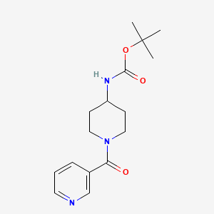 molecular formula C16H23N3O3 B3027417 tert-Butyl 1-nicotinoylpiperidin-4-ylcarbamate CAS No. 1286273-90-2