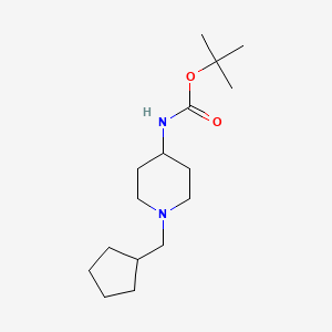 molecular formula C16H30N2O2 B3027429 叔丁基 1-(环戊基甲基)哌啶-4-基氨基甲酸酯 CAS No. 1286274-37-0