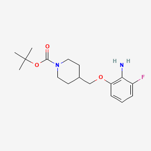 molecular formula C17H25FN2O3 B3027430 tert-Butyl 4-[(2-amino-3-fluorophenoxy)methyl]piperidine-1-carboxylate CAS No. 1286274-39-2