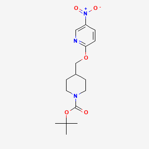 molecular formula C16H23N3O5 B3027431 叔丁基 4-[(5-硝基吡啶-2-氧基)甲基]哌啶-1-甲酸酯 CAS No. 1286274-42-7