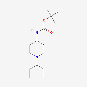 molecular formula C15H30N2O2 B3027435 叔丁基 1-(戊-3-基)哌啶-4-基氨基甲酸酯 CAS No. 1286274-61-0