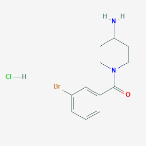 (4-Aminopiperidin-1-yl)(3-bromophenyl)methanone hydrochloride