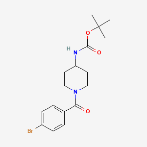 molecular formula C17H23BrN2O3 B3027441 tert-Butyl 1-(4-bromobenzoyl)piperidin-4-ylcarbamate CAS No. 1286274-89-2