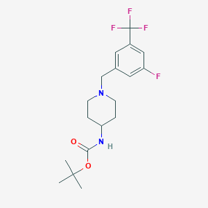 tert-Butyl 1-[3-fluoro-5-(trifluoromethyl)benzyl]piperidin-4-ylcarbamate