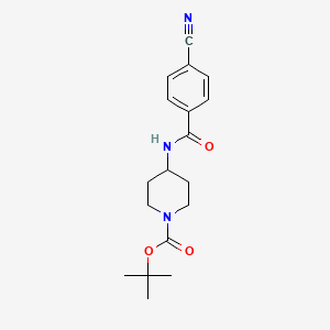 tert-Butyl 4-(4-cyanobenzoylamino)piperidine-1-carboxylate