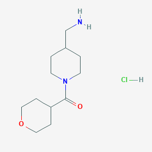 [4-(Aminomethyl)piperidin-1-yl](tetrahydro-2H-pyran-4-yl)methanone hydrochloride