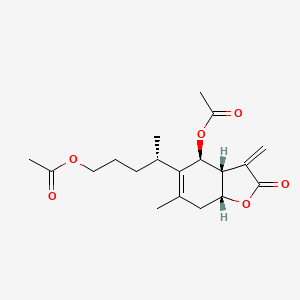 Acetic acid (4S)-4-[(3aR)-2-oxo-3-methylene-4alpha-acetoxy-6-methyl-2,3,3aalpha,4,7,7aalpha-hexahydrobenzofuran-5-yl]pentyl ester