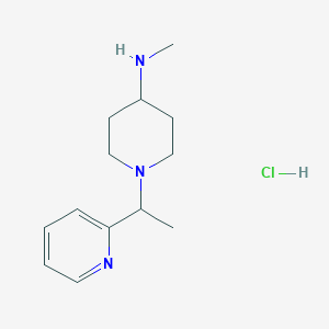 molecular formula C13H22ClN3 B3027464 盐酸N-甲基-1-(1-(吡啶-2-基)乙基)哌啶-4-胺 CAS No. 1289385-49-4