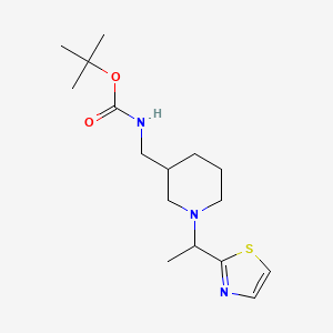 B3027465 tert-Butyl ((1-(1-(thiazol-2-yl)ethyl)piperidin-3-yl)methyl)carbamate CAS No. 1289385-56-3