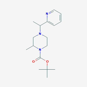 molecular formula C17H27N3O2 B3027472 叔丁基 2-甲基-4-(1-(吡啶-2-基)乙基)哌嗪-1-羧酸酯 CAS No. 1289386-27-1