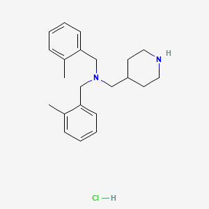 N,N-Bis(2-methylbenzyl)-1-(piperidin-4-yl)methanamine hydrochloride