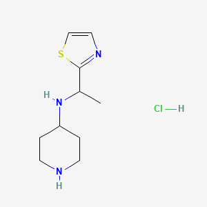 molecular formula C10H18ClN3S B3027475 N-(1-(Thiazol-2-yl)ethyl)piperidin-4-amine hydrochloride CAS No. 1289386-57-7
