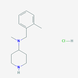 molecular formula C14H23ClN2 B3027477 N-甲基-N-(2-甲基苄基)哌啶-4-胺盐酸盐 CAS No. 1289387-21-8