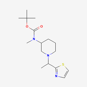 molecular formula C16H27N3O2S B3027480 叔丁基甲基(1-(1-(噻唑-2-基)乙基)哌啶-3-基)氨基甲酸酯 CAS No. 1289387-39-8