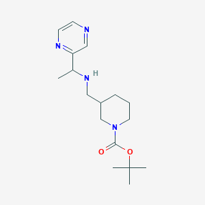 tert-Butyl 3-(((1-(pyrazin-2-yl)ethyl)amino)methyl)piperidine-1-carboxylate