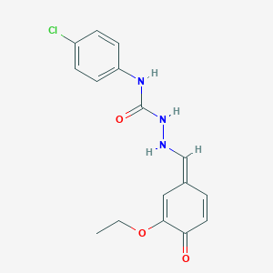 molecular formula C16H16ClN3O3 B302749 1-(4-chlorophenyl)-3-[[(Z)-(3-ethoxy-4-oxocyclohexa-2,5-dien-1-ylidene)methyl]amino]urea 