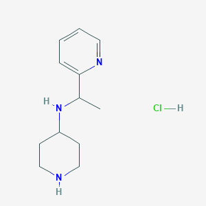 molecular formula C12H20ClN3 B3027490 N-(1-(吡啶-2-基)乙基)哌啶-4-胺盐酸盐 CAS No. 1289388-34-6