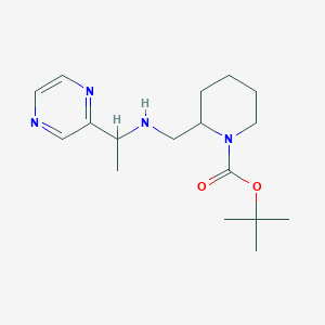 tert-Butyl 2-(((1-(pyrazin-2-yl)ethyl)amino)methyl)piperidine-1-carboxylate