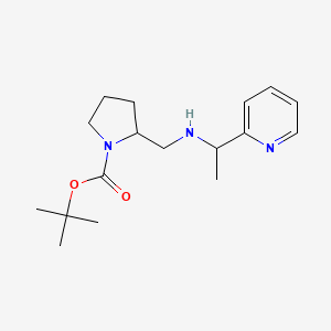 molecular formula C17H27N3O2 B3027493 叔丁基 2-(((1-(吡啶-2-基)乙基)氨基)甲基)吡咯烷-1-羧酸酯 CAS No. 1289388-55-1