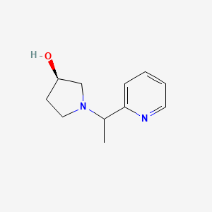 molecular formula C11H16N2O B3027498 (3R)-1-(1-(Pyridin-2-yl)ethyl)pyrrolidin-3-ol CAS No. 1289689-31-1