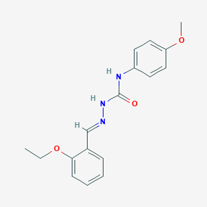 molecular formula C17H19N3O3 B302750 (2E)-2-(2-ethoxybenzylidene)-N-(4-methoxyphenyl)hydrazinecarboxamide 