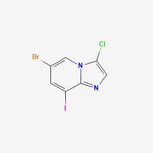 molecular formula C7H3BrClIN2 B3027504 6-Bromo-3-chloro-8-iodoimidazo[1,2-a]pyridine CAS No. 1296223-94-3