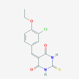 molecular formula C13H11ClN2O3S B302751 5-(3-chloro-4-ethoxybenzylidene)-2-thioxodihydropyrimidine-4,6(1H,5H)-dione 