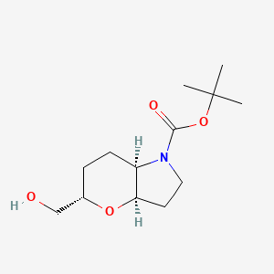 molecular formula C13H23NO4 B3027518 tert-butyl (3aR,5S,7aR)-5-(hydroxymethyl)-3,3a,5,6,7,7a-hexahydro-2H-pyrano[3,2-b]pyrrole-1-carboxylate CAS No. 1310381-24-8