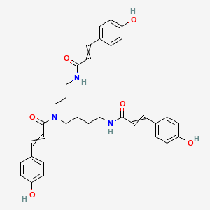 molecular formula C34H37N3O6 B3027519 N1,N5,N10-Tri-p-coumaroylspermidine CAS No. 131086-78-7