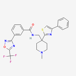 N-{[1-Methyl-4-(4-Phenyl-1,3-Thiazol-2-Yl)piperidin-4-Yl]methyl}-3-[5-(Trifluoromethyl)-1,2,4-Oxadiazol-3-Yl]benzamide