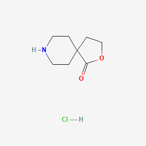 molecular formula C8H14ClNO2 B3027528 盐酸2-氧杂-8-氮杂螺[4.5]癸环-1-酮 CAS No. 1314965-08-6