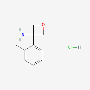 molecular formula C10H14ClNO B3027539 3-o-Tolyloxetan-3-amine hydrochloride CAS No. 1322200-82-7
