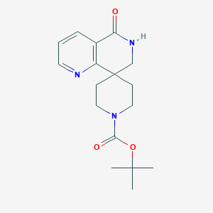 molecular formula C17H23N3O3 B3027549 tert-butyl 5-oxo-6,7-dihydro-5H-spiro[[1,6]naphthyridine-8,4'-piperidine]-1'-carboxylate CAS No. 1330765-76-8