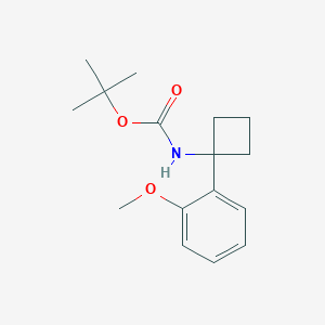 molecular formula C16H23NO3 B3027553 tert-Butyl N-[1-(2-methoxyphenyl)cyclobutyl]carbamate CAS No. 1332765-73-7