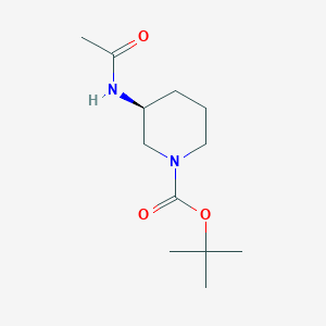molecular formula C12H22N2O3 B3027556 (S)-叔丁基 3-乙酰氨基哌啶-1-羧酸酯 CAS No. 1332765-80-6