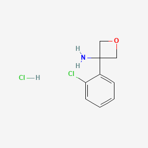 molecular formula C9H11Cl2NO B3027557 3-(2-氯苯基)氧杂环-3-胺盐酸盐 CAS No. 1332765-90-8