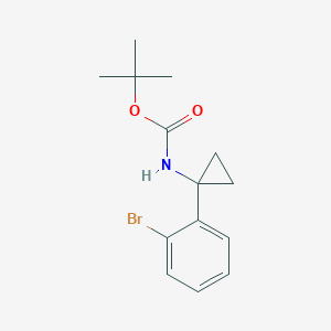 molecular formula C14H18BrNO2 B3027560 叔丁基 N-[1-(2-溴苯基)环丙基]氨基甲酸酯 CAS No. 1332766-03-6