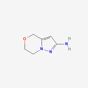 molecular formula C6H9N3O B3027563 6,7-dihydro-4H-pyrazolo[5,1-c][1,4]oxazin-2-amine CAS No. 1333508-93-2