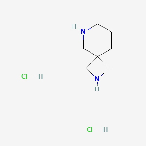 molecular formula C7H16Cl2N2 B3027565 2,6-Diazaspiro[3.5]nonane dihydrochloride CAS No. 1334499-63-6