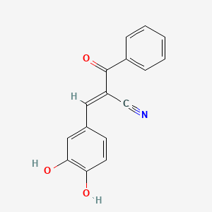 molecular formula C16H11NO3 B3027568 (E)-2-benzoyl-3-(3,4-dihydroxyphenyl)prop-2-enenitrile CAS No. 133550-22-8