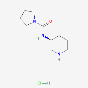 molecular formula C10H20ClN3O B3027573 (S)-N-(Piperidin-3-yl)pyrrolidine-1-carboxamide hydrochloride CAS No. 1338222-59-5