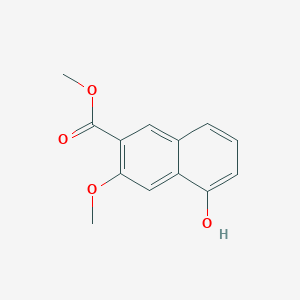 molecular formula C13H12O4 B3027579 5-Hydroxy-3-methoxy-naphthalene-2-carboxylic acid methyl ester CAS No. 1341035-71-9