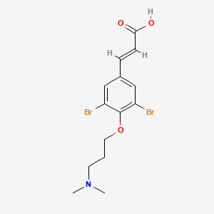 molecular formula C14H17Br2NO3 B3027582 3,5-二溴-4-[3-(二甲氨基)丙氧基]肉桂酸 CAS No. 134276-56-5