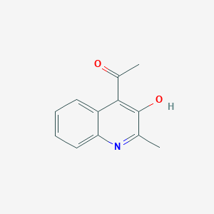 molecular formula C12H11NO2 B3027585 1-(3-Hydroxy-2-methylquinolin-4-yl)ethanone CAS No. 1345515-22-1
