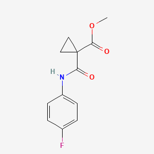 molecular formula C12H12FNO3 B3027588 1-((4-氟苯基)氨基甲酰基)环丙烷甲酸甲酯 CAS No. 1345847-71-3