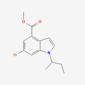 molecular formula C14H16BrNO2 B3027591 6-溴-1-(仲丁基)-1H-吲哚-4-羧酸甲酯 CAS No. 1346576-37-1